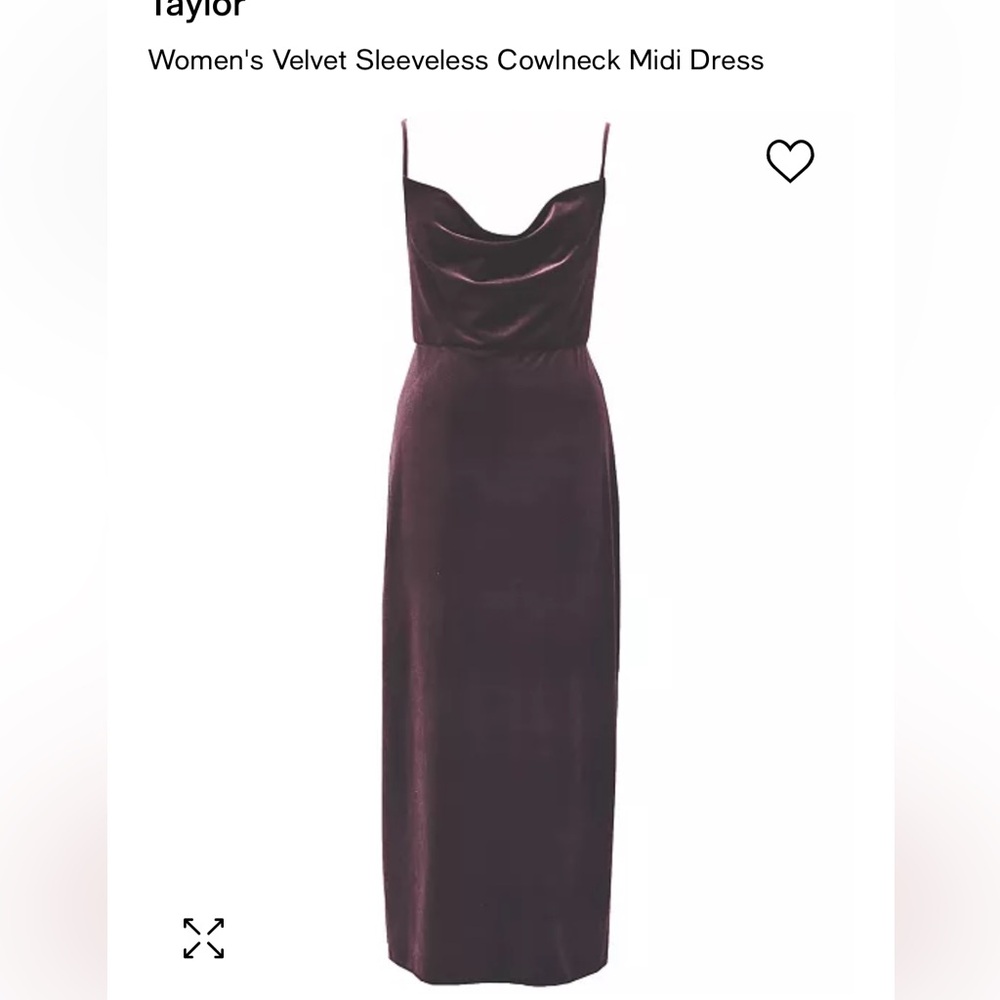NWT Cowlneck velvet midi dress